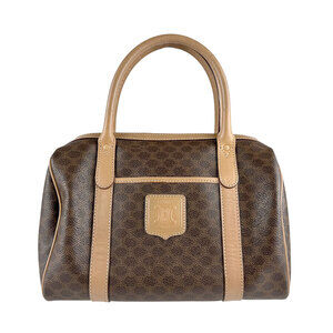 Celine handbag brown Macadam coated canvas
